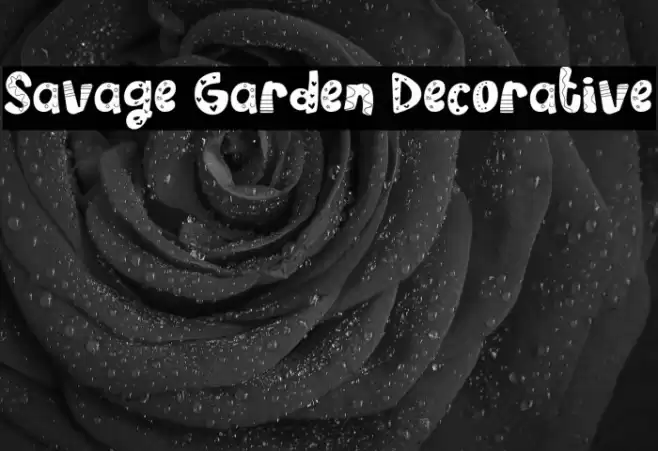 Savage Garden Decorative Font examples