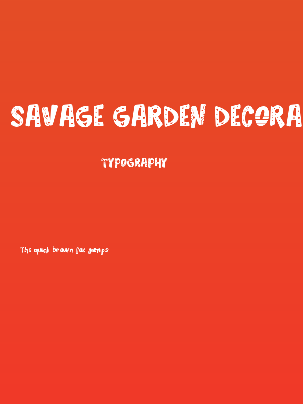 Savage Garden Decorative Poster