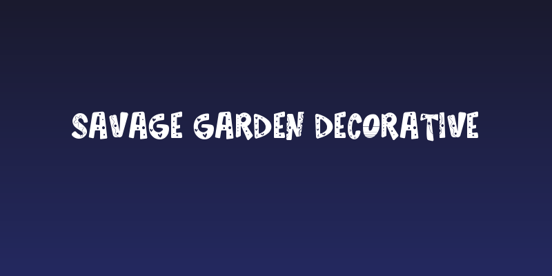 Savage Garden Decorative Social Header