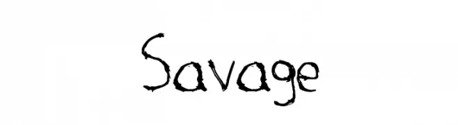 Savage  Frei Schriftart Herunterladen