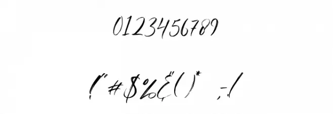 SavageBrush Font OTHER CHARS