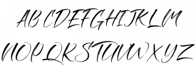 SavageBrush Font Litere mari
