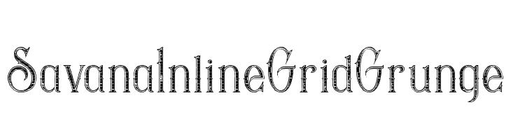 Savana Inline Grid Grunge  baixar fontes gratis