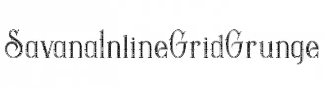 Savana Inline Grid Grunge  नि: शुल्क फ़ॉन्ट्स डाउनलोड