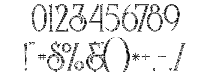 Savana Inline Grid Grunge Font OTHER CHARS
