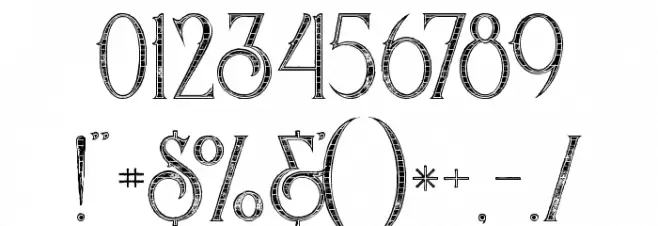 Savana Inline Grid Grunge Font OTHER CHARS
