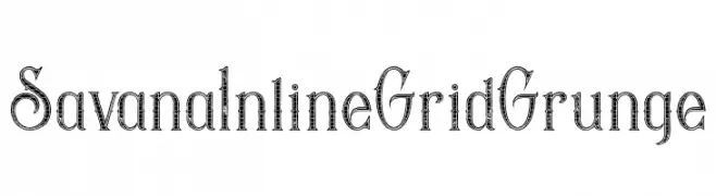 Savana Inline Grid Grunge  Fuentes Gratis Descargar