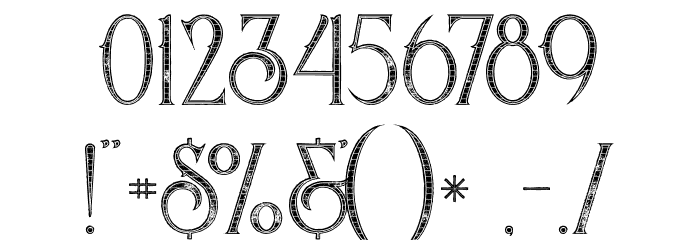 Savana Inline Grid Grunge Font OTHER CHARS