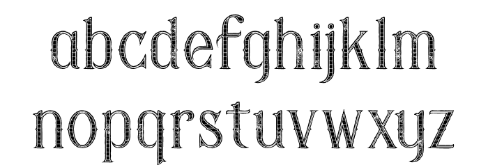 Savana Inline Grid Grunge Font LOWERCASE