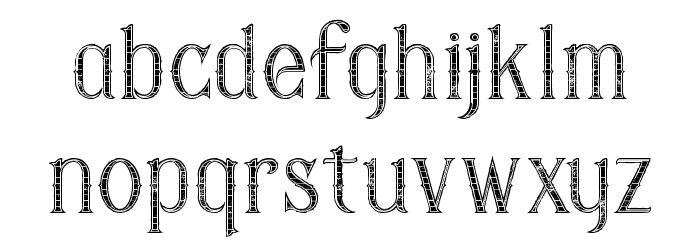 Savana Inline Grid Grunge Font LOWERCASE