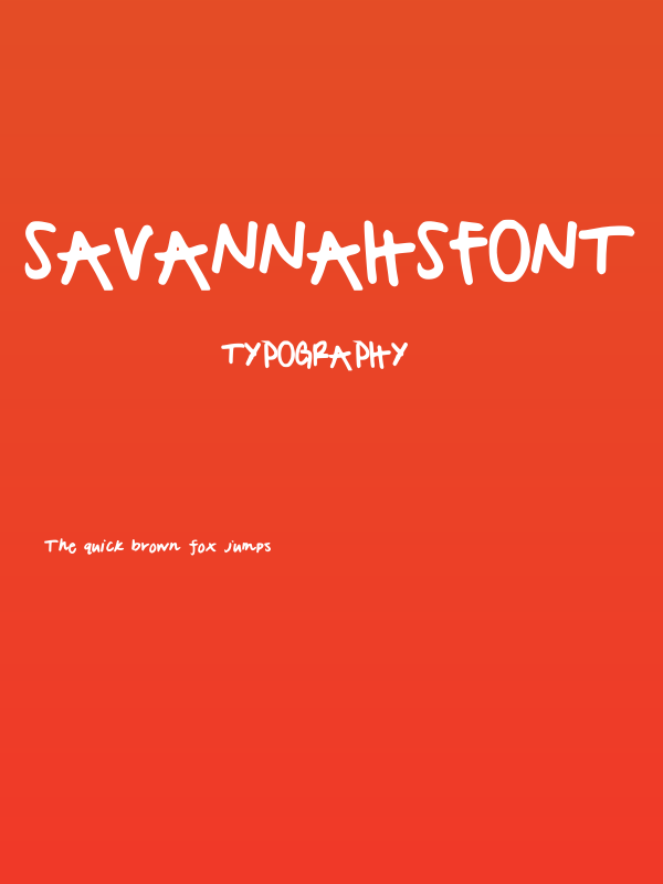 SavannahsFont Poster
