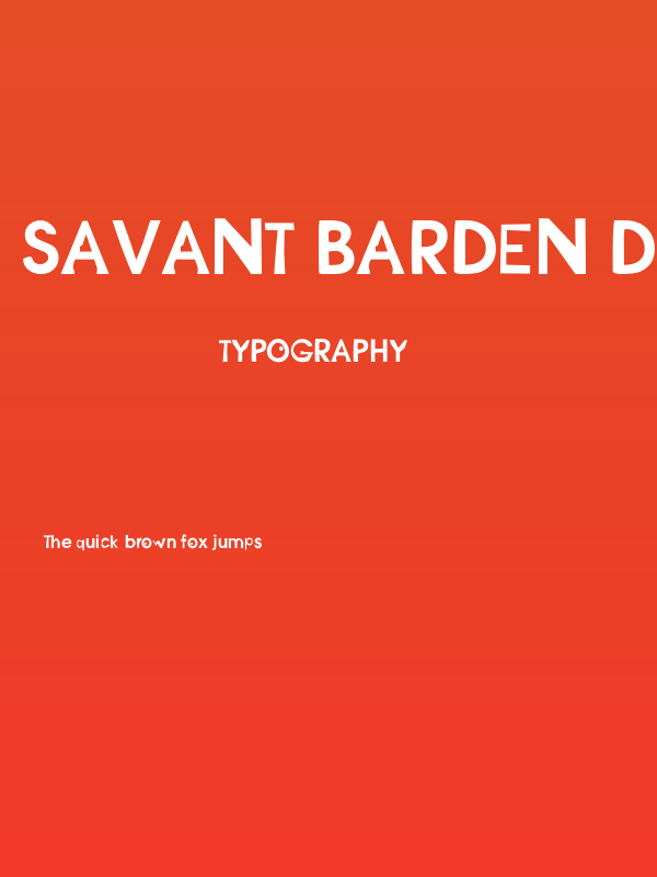 Savant Barden DemiBold Poster
