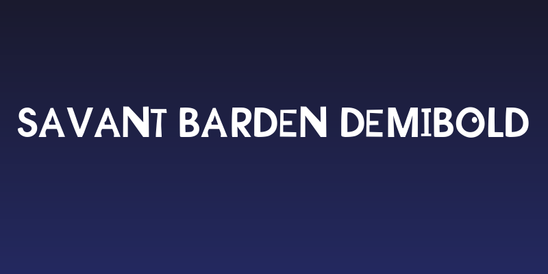Savant Barden DemiBold Social Header
