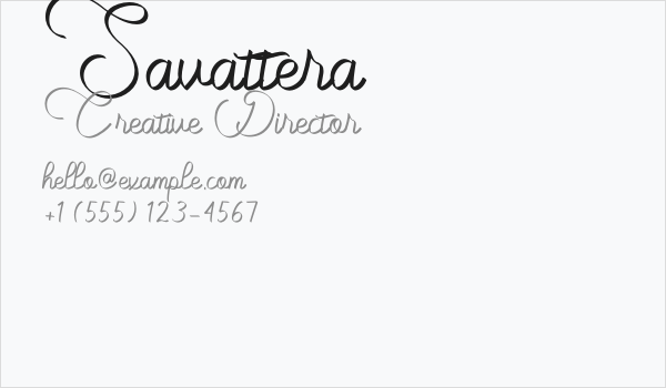 Savattera Business Card