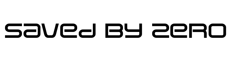 Saved By Zero Font