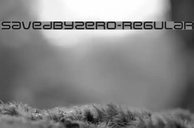 SavedByZero-Regular Font examples