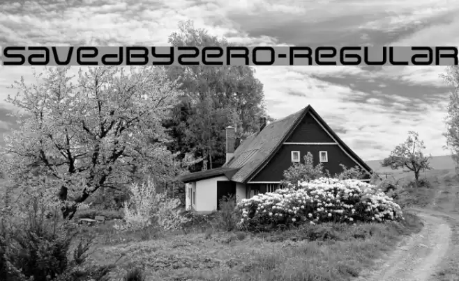 SavedByZero-Regular Font examples