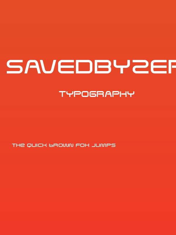 SavedByZero-Regular Poster