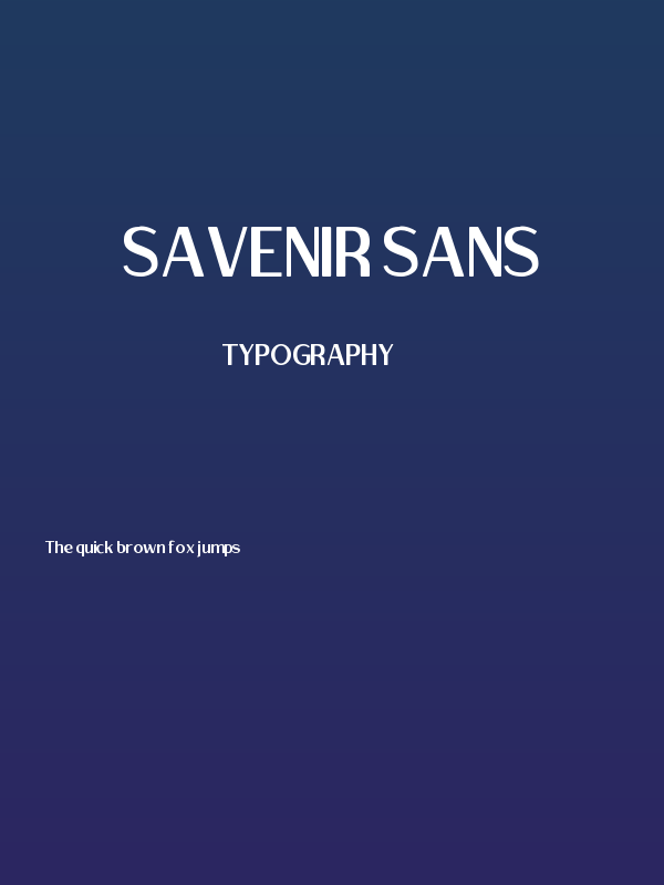 Savenir Sans Poster