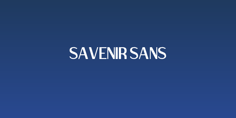 Savenir Sans Social Header