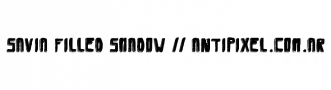 Savia Filled Shadow // ANTIPIXEL.COM.AR  Frei Schriftart Herunterladen