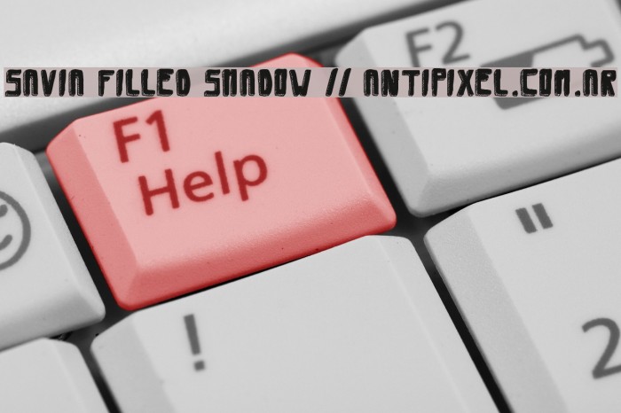 Savia Filled Shadow // ANTIPIXEL.COM.AR Font examples