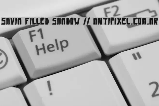 Savia Filled Shadow // ANTIPIXEL.COM.AR Font examples