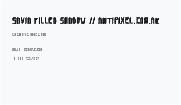 Savia Filled Shadow // ANTIPIXEL.COM.AR Business Card