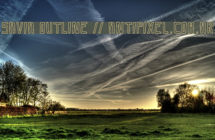 Savia Outline // ANTIPIXEL.COM.AR Font examples