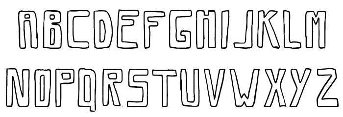 Savia Outline // ANTIPIXEL.COM.AR Font LOWERCASE