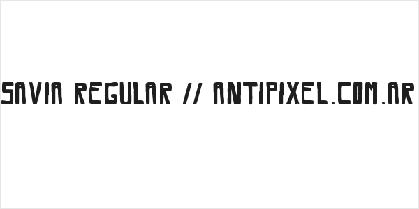 Savia Regular // ANTIPIXEL.COM.AR Logo