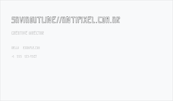 SaviaOutline//ANTIPIXEL.COM.AR Business Card