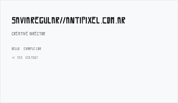SaviaRegular//ANTIPIXEL.COM.AR Business Card