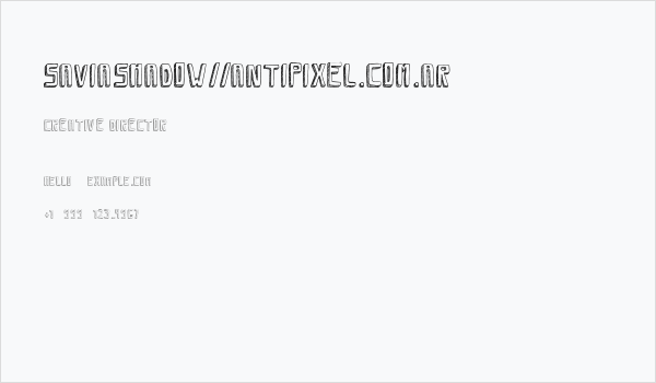 SaviaShadow//ANTIPIXEL.COM.AR Business Card