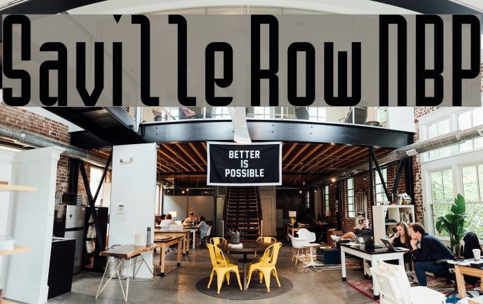 Saville Row NBP Font examples