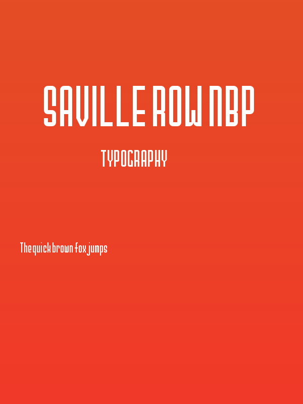 Saville Row NBP Poster