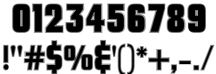 Savings Bond Contour Font OTHER CHARS