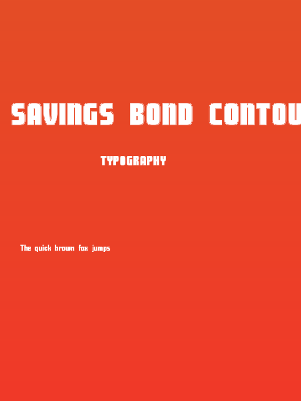 Savings Bond Contour Poster