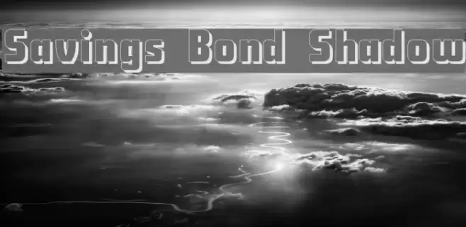Savings Bond Shadow Font examples