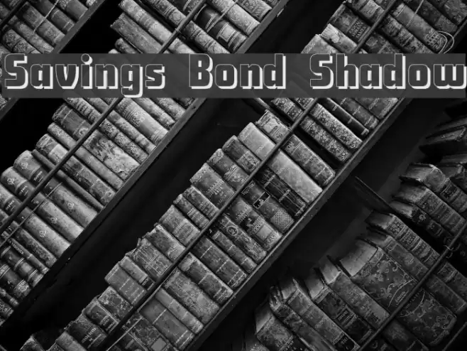 Savings Bond Shadow Font examples