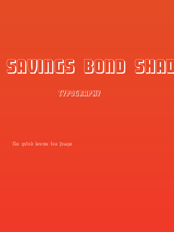 Savings Bond Shadow Poster
