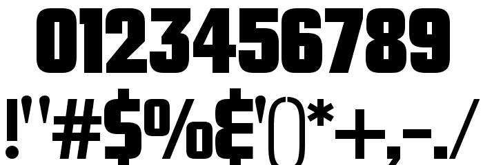 Savings Bond Font OTHER CHARS