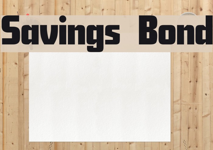 Savings Bond Font examples