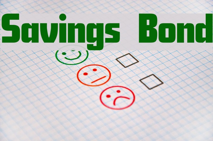 Savings Bond Font examples