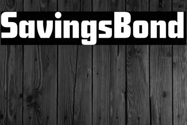 SavingsBond Font examples