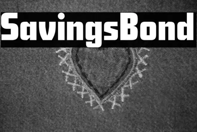 SavingsBond Font examples