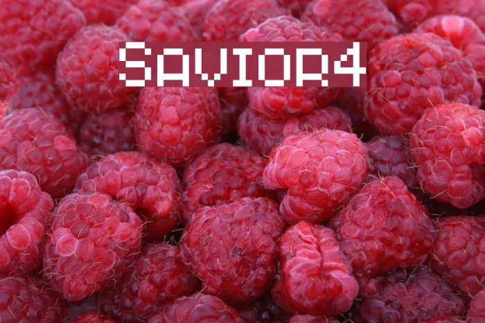 Savior4 Font examples