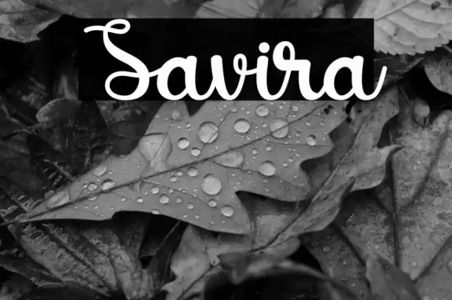 Savira Font examples