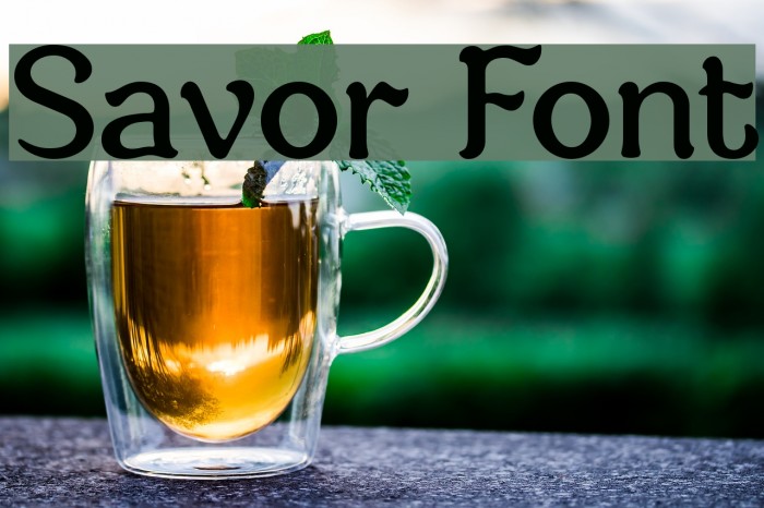 Savor Font examples