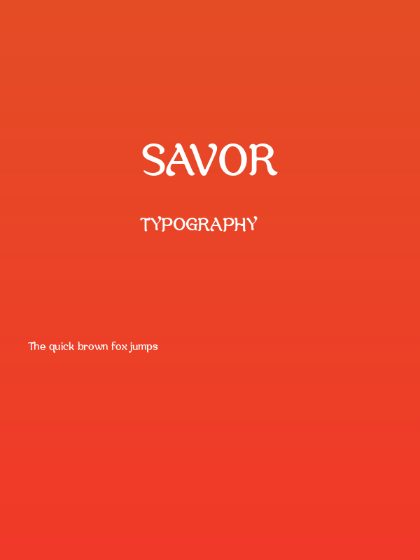 Savor Poster